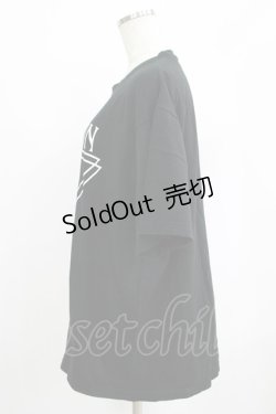 画像2: LISTEN FLAVOR / 宇宙の瞳ビッグTシャツ  ブラック H-25-07-24-039-PU-TO-KB-ZH