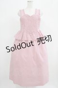 Candy Stripper / MY SWEET GINGHAM CHECK ONE-PIECE  レッド H-25-07-24-005-PU-OP-KB-ZH