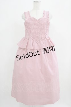 画像1: Candy Stripper / MY SWEET GINGHAM CHECK ONE-PIECE  レッド H-25-07-24-005-PU-OP-KB-ZH