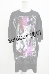 SEX POT ReVeNGe / MEPHISTO CAT BIGカットソー  黒 H-25-07-24-041-SP-TO-KB-ZH
