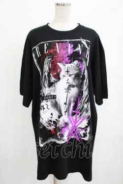 画像1: SEX POT ReVeNGe / MEPHISTO CAT BIGカットソー  黒 H-25-07-24-041-SP-TO-KB-ZH