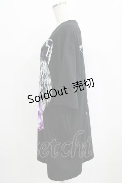 画像2: SEX POT ReVeNGe / MEPHISTO CAT BIGカットソー  黒 H-25-07-24-041-SP-TO-KB-ZH