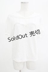 merry jenny / petit flowerセーラートップス  オフホワイト H-25-07-24-047-LO-TO-KB-ZH