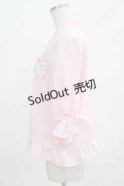 画像2: Candy Stripper / FLOWER PEPE CHINA BLOUSE  ピンク H-25-07-24-048-PU-BL-KB-ZH