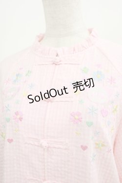 画像4: Candy Stripper / FLOWER PEPE CHINA BLOUSE  ピンク H-25-07-24-048-PU-BL-KB-ZH
