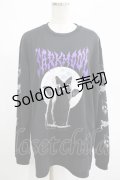 LISTEN FLAVOR / 月夜の黒猫ロンT  黒 H-25-07-24-051-PU-TO-KB-ZH