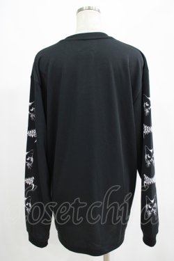 画像3: LISTEN FLAVOR / 月夜の黒猫ロンT  黒 H-25-07-24-051-PU-TO-KB-ZH