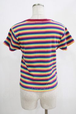 画像3: Candy Stripper / MULTI BORDER MINI CARDIGAN   H-25-07-24-054-PU-TO-KB-ZH