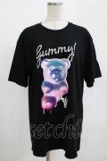 LISTEN FLAVOR / グミベアTシャツ  ブラック H-25-07-24-055-PU-TO-KB-ZH