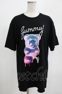 画像1: LISTEN FLAVOR / グミベアTシャツ  ブラック H-25-07-24-055-PU-TO-KB-ZH