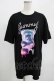 画像1: LISTEN FLAVOR / グミベアTシャツ  ブラック H-25-07-24-055-PU-TO-KB-ZH (1)