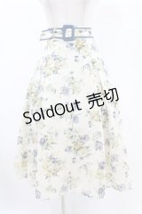 an another angelus / アートタッチ花柄セミフレアースカート Free IVORY H-25-07-24-1040-CA-SK-NS-ZH