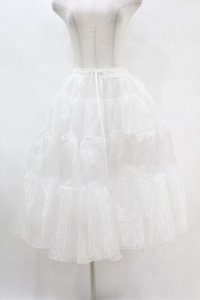 axes femme kawaii / ミディオーガンジーパニエ M オフ H-25-07-24-1049-AX-SK-NS-ZH