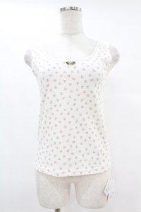 Fi.n.t / ローズモチーフ付き小花柄タンクトップ Free PINK H-25-07-24-1050-CA-TO-NS-ZH