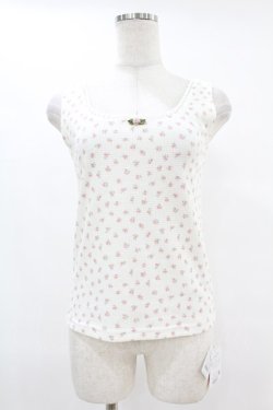 画像1: Fi.n.t / ローズモチーフ付き小花柄タンクトップ Free PINK H-25-07-24-1050-CA-TO-NS-ZH