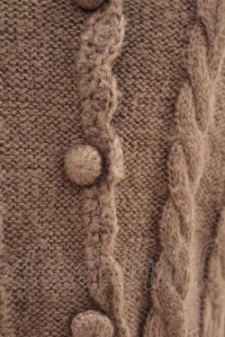画像3: an another angelus / ローズ刺繍ケーブルニットカーディガン Free MOCHABROWN H-25-07-24-1051-CA-TO-NS-ZH
