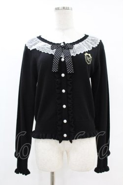 画像1: Angelic Pretty / 小公女ニットカーディガン Free ブラック H-25-07-24-1052-AP-TO-NS-ZH