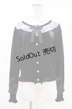画像1: Angelic Pretty / 小公女ニットカーディガン Free ブラック H-25-07-24-1052-AP-TO-NS-ZH