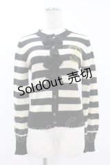 metamorphose / リボンボーダーカーディガン Free ブラック H-25-07-24-1054-ME-TO-NS-ZH