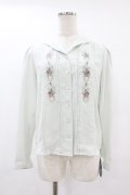 an another angelus / オープンカラーローズ刺繍ブラウス Free MINT H-25-07-24-1060-CA-BL-NS-ZH