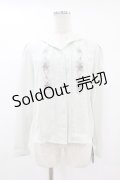 an another angelus / オープンカラーローズ刺繍ブラウス Free MINT H-25-07-24-1060-CA-BL-NS-ZH