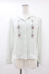 an another angelus / オープンカラーローズ刺繍ブラウス Free MINT H-25-07-24-1060-CA-BL-NS-ZH