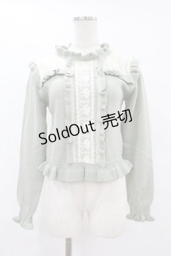 画像1: axes femme POETIQUE / レース切替ニットプル M ミント H-25-07-24-1061-AX-TO-NS-ZH