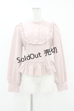画像1: FLC / MINA*ペプラムブラウス M ピンク H-25-07-24-1063-0-BL-NS-ZH