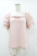 PINK HOUSE / ローンフリル袖使いカットソー Free ピンク H-25-07-24-1064-LO-TO-NS-ZH