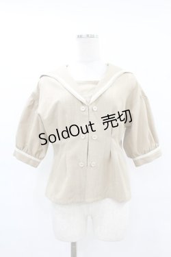 画像1: an another angelus / ダブル釦セーラージャケット Free BEIGE H-25-07-24-1068-CA-BL-NS-ZH