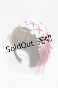 Snowdrop to Saint Maria（海外ロリータブランド） / シースルーレースヘッドドレス  オフ/レッド H-25-07-24-1002-0-AC-NS-ZH