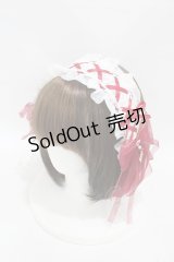 Snowdrop to Saint Maria（海外ロリータブランド） / シースルーレースヘッドドレス  オフ/レッド H-25-07-24-1002-0-AC-NS-ZH