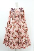 PINK HOUSE / PINK HOUSE×misako＆einkoラブリボンベアプリントミディワンピース Free ピンク H-25-07-24-1013-LO-OP-NS-ZH