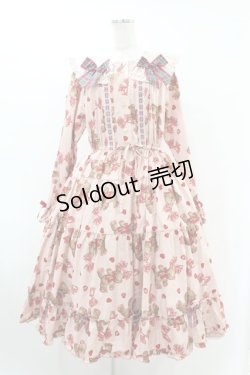 画像1: PINK HOUSE / PINK HOUSE×misako＆einkoラブリボンベアプリントミディワンピース Free ピンク H-25-07-24-1013-LO-OP-NS-ZH