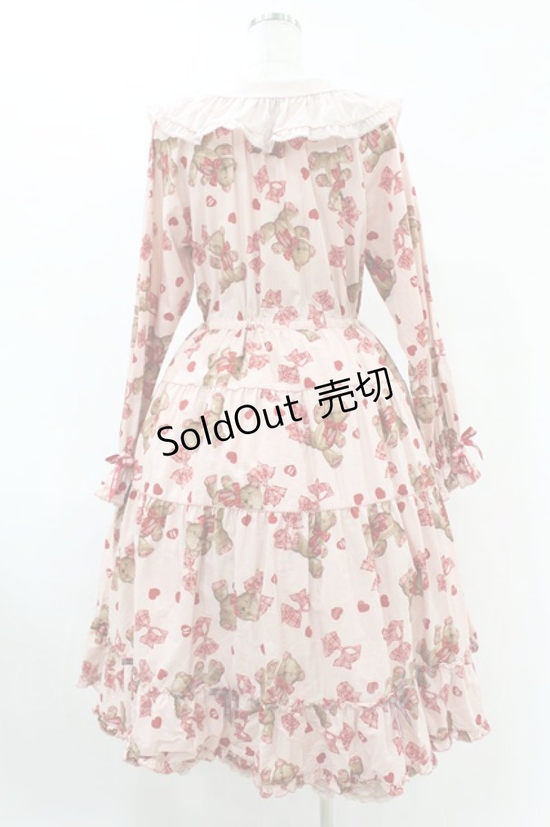 画像2: PINK HOUSE / PINK HOUSE×misako＆einkoラブリボンベアプリントミディワンピース Free ピンク H-25-07-24-1013-LO-OP-NS-ZH (2)