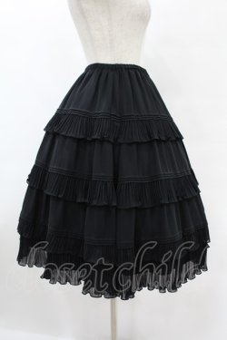 画像3: Victorian maiden / プリーツシフォンアンダースカート Free ブラック H-25-07-24-1015-CL-SK-NS-ZH