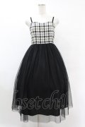 an another angelus / チェックコンビチュールキャミワンピース Free BLACK H-25-07-24-1018-CA-OP-NS-ZH