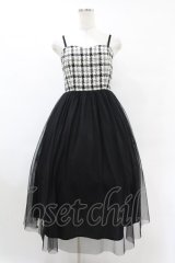 an another angelus / チェックコンビチュールキャミワンピース Free BLACK H-25-07-24-1018-CA-OP-NS-ZH