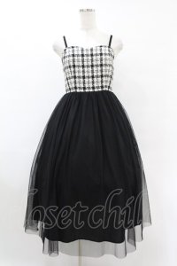 an another angelus / チェックコンビチュールキャミワンピース Free BLACK H-25-07-24-1018-CA-OP-NS-ZH