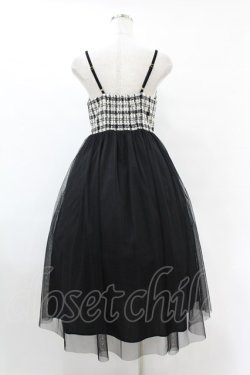 画像2: an another angelus / チェックコンビチュールキャミワンピース Free BLACK H-25-07-24-1018-CA-OP-NS-ZH