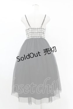画像2: an another angelus / チェックコンビチュールキャミワンピース Free BLACK H-25-07-24-1018-CA-OP-NS-ZH