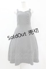 an another angelus / サイド釦ヘリンボーンフレアージャンパースカート Free GRAY H-25-07-24-1019-CA-OP-NS-ZH