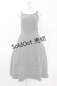 an another angelus / サイド釦ヘリンボーンフレアージャンパースカート Free GRAY H-25-07-24-1019-CA-OP-NS-ZH