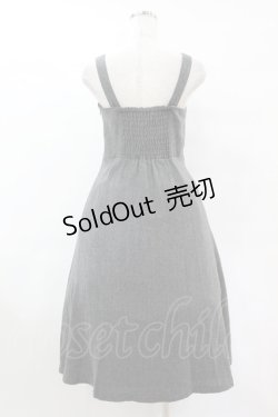 画像2: an another angelus / サイド釦ヘリンボーンフレアージャンパースカート Free GRAY H-25-07-24-1019-CA-OP-NS-ZH