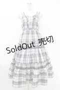 axes femme POETIQUE / シャーリングデザインワンピース M グレー H-25-07-24-1020-AX-OP-NS-ZH