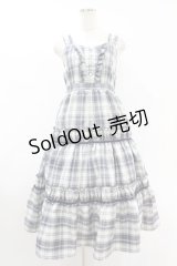 axes femme POETIQUE / シャーリングデザインワンピース M グレー H-25-07-24-1020-AX-OP-NS-ZH