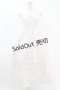evelyn / 花柄レースワンピース Free オフ/ピンク H-25-07-24-1024-LO-OP-NS-ZH