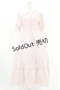 m petit by misako / AM*ギンガムCHKワンピース M ピンク H-25-07-24-1027-LO-OP-NS-ZH