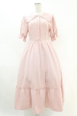 画像1: m petit by misako / AM*ギンガムCHKワンピース M ピンク H-25-07-24-1027-LO-OP-NS-ZH