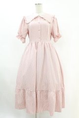 m petit by misako / AM*ギンガムCHKワンピース M ピンク H-25-07-24-1029-LO-OP-NS-ZH